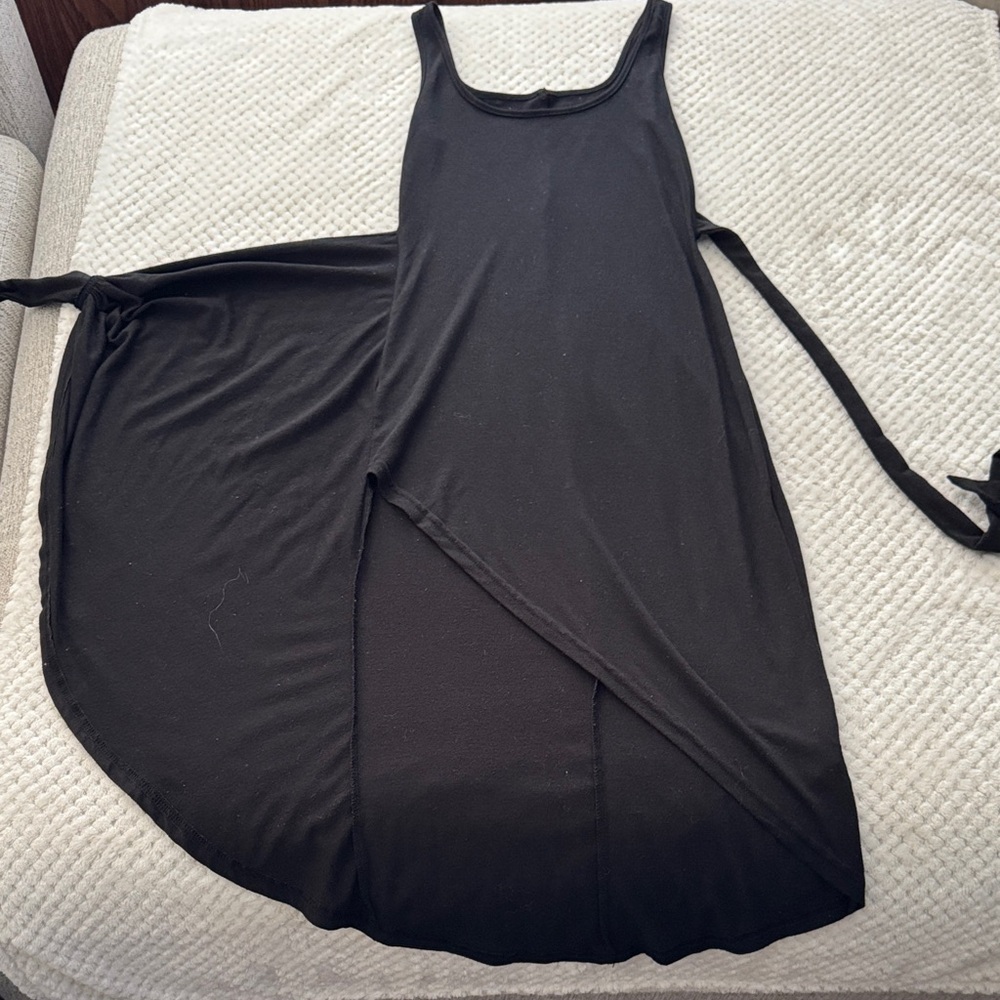 🖤✨ SHEIN Black Asymmetrical Drape Side-Tie Dress | Size Small✨